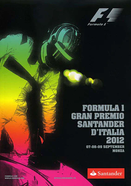 2012-09-09 | Gran Premio D`Italia | Monza | Formula 1 Event Artworks | formula 1 event artwork | formula 1 programme cover | formula 1 poster | carsten riede