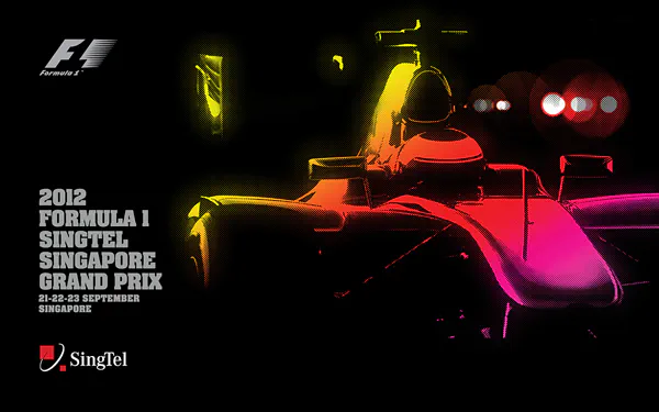 2012-09-23 | Singapore Grand Prix | Singapore | Formula 1 Event Artworks | formula 1 event artwork | formula 1 programme cover | formula 1 poster | carsten riede
