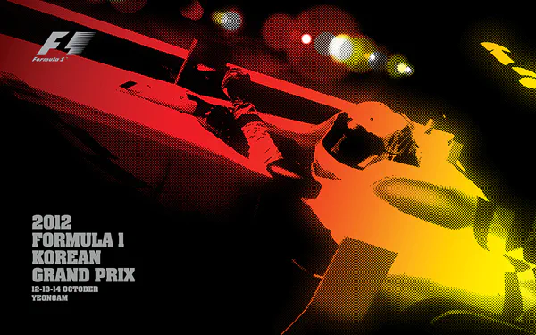 2012-10-14 | Korean Grand Prix | Yeongam | Formula 1 Event Artworks | formula 1 event artwork | formula 1 programme cover | formula 1 poster | carsten riede