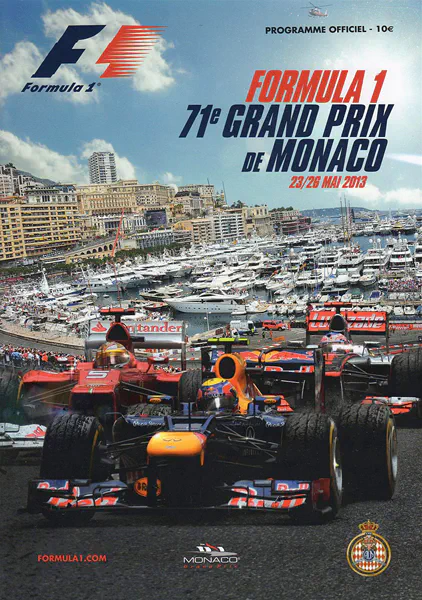2013-05-26 | Grand Prix De Monaco | Monte Carlo | Formula 1 Event Artworks | formula 1 event artwork | formula 1 programme cover | formula 1 poster | carsten riede