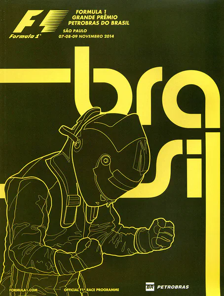 2014-11-09 | Grande Premio Do Brasil | Interlagos | Formula 1 Event Artworks | formula 1 event artwork | formula 1 programme cover | formula 1 poster | carsten riede
