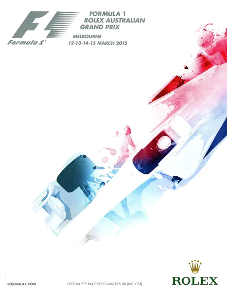 2015-03-15 | Australian Grand Prix | Melbourne | Formula 1 Event Artworks | formula 1 event artwork | formula 1 programme cover | formula 1 poster | carsten riede
