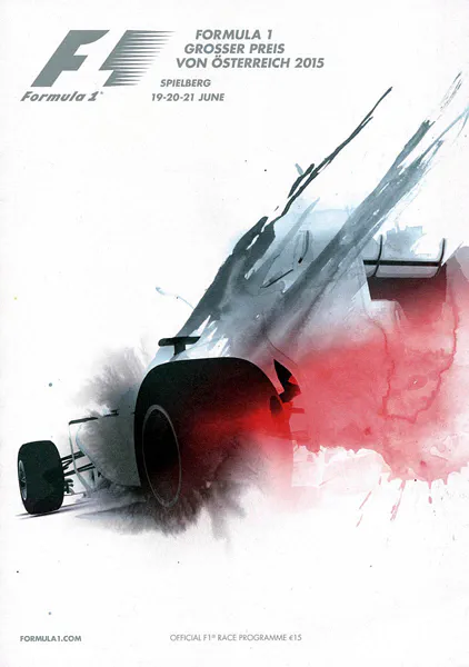 2015-06-21 | Grosser Preis von Österreich | Spielberg | Formula 1 Event Artworks | formula 1 event artwork | formula 1 programme cover | formula 1 poster | carsten riede