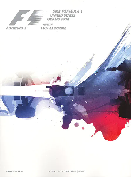 2015-10-25 | United States Grand Prix | Austin | Formula 1 Event Artworks | formula 1 event artwork | formula 1 programme cover | formula 1 poster | carsten riede