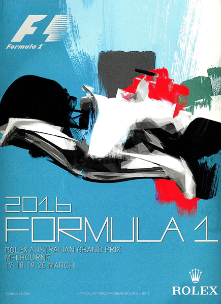 2016-03-20 | Australian Grand Prix | Melbourne | Formula 1 Event Artworks | formula 1 event artwork | formula 1 programme cover | formula 1 poster | carsten riede