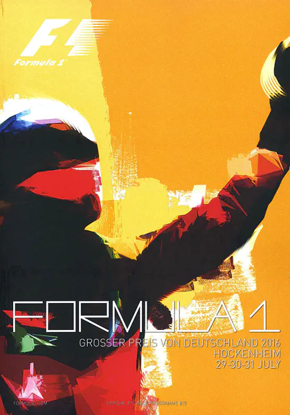 2016-07-31 | Grosser Preis von Deutschland | Hockenheim | Formula 1 Event Artworks | formula 1 event artwork | formula 1 programme cover | formula 1 poster | carsten riede
