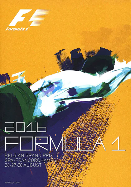 2016-08-28 | Grand Prix De Belgique | Spa-Francorchamps | Formula 1 Event Artworks | formula 1 event artwork | formula 1 programme cover | formula 1 poster | carsten riede