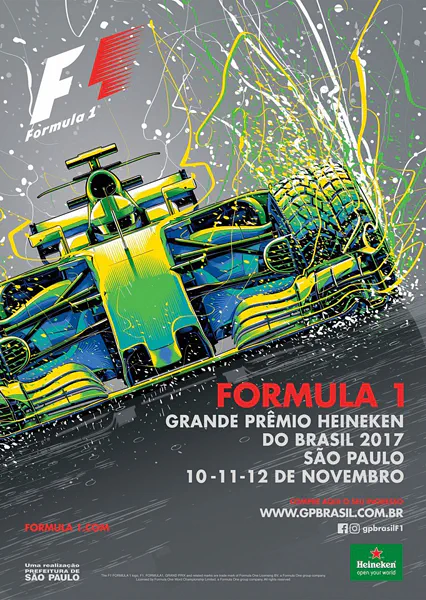 2017-11-12 | Grande Premio Do Brasil | Interlagos | Formula 1 Event Artworks | formula 1 event artwork | formula 1 programme cover | formula 1 poster | carsten riede