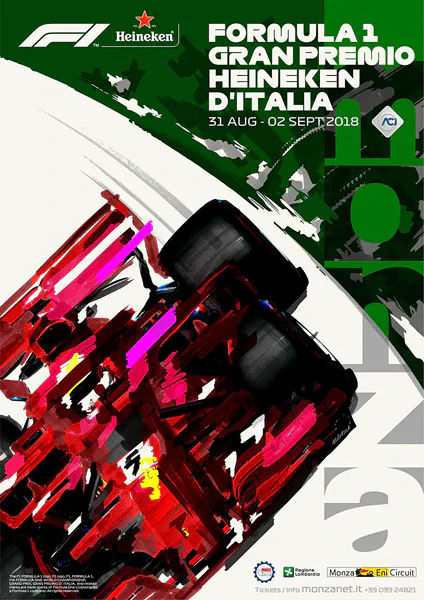 2018-09-02 | Gran Premio D`Italia | Monza | Formula 1 Event Artworks | formula 1 event artwork | formula 1 programme cover | formula 1 poster | carsten riede