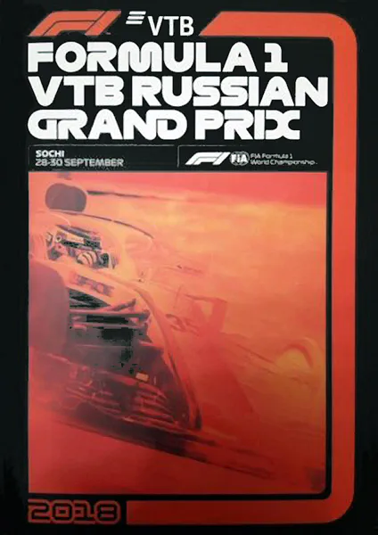 2018-09-30 | Russian Grand Prix | Sochi | Formula 1 Event Artworks | formula 1 event artwork | formula 1 programme cover | formula 1 poster | carsten riede