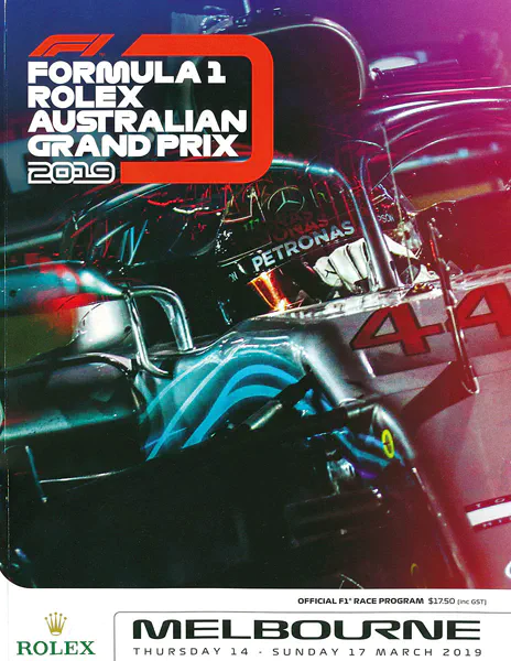 2019-03-17 | Australian Grand Prix | Melbourne | Formula 1 Event Artworks | formula 1 event artwork | formula 1 programme cover | formula 1 poster | carsten riede