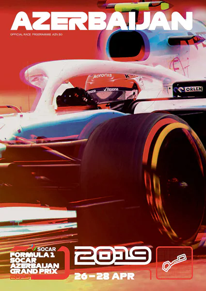 2019-04-28 | Azerbaijan Grand Prix | Baku | Formula 1 Event Artworks | formula 1 event artwork | formula 1 programme cover | formula 1 poster | carsten riede