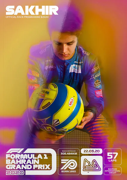 2020-03-22 | Bahrain Grand Prix | Sakhir | Formula 1 Event Artworks | formula 1 event artwork | formula 1 programme cover | formula 1 poster | carsten riede