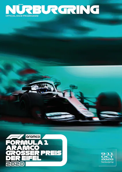 2020-10-11 | Grosser Preis der Eifel | Nürburgring | Formula 1 Event Artworks | formula 1 event artwork | formula 1 programme cover | formula 1 poster | carsten riede