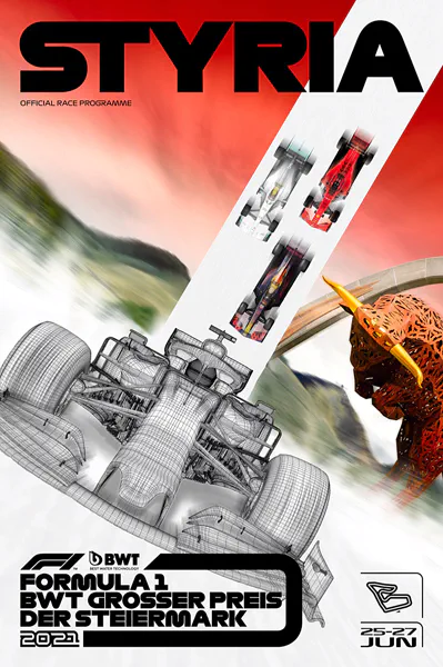 2021-06-27 | Grosser Preis der Steiermark | Spielberg | Formula 1 Event Artworks | formula 1 event artwork | formula 1 programme cover | formula 1 poster | carsten riede