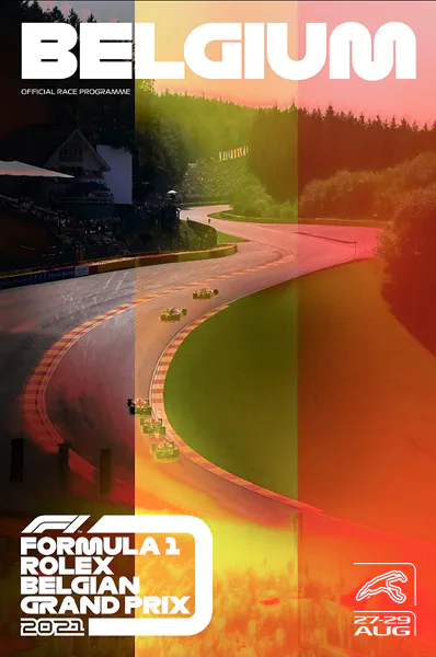 2021-08-29 | Grand Prix De Belgique | Spa-Francorchamps | Formula 1 Event Artworks | formula 1 event artwork | formula 1 programme cover | formula 1 poster | carsten riede