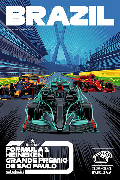 2021-11-14 | Grande Premio De Sao Paulo | Interlagos | Formula 1 Event Artworks | formula 1 event artwork | formula 1 programme cover | formula 1 poster | carsten riede