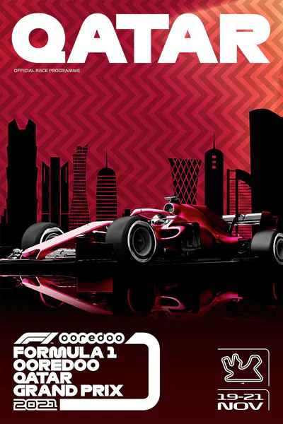 2021-11-21 | Qatar Grand Prix | Lusail | Formula 1 Event Artworks | formula 1 event artwork | formula 1 programme cover | formula 1 poster | carsten riede