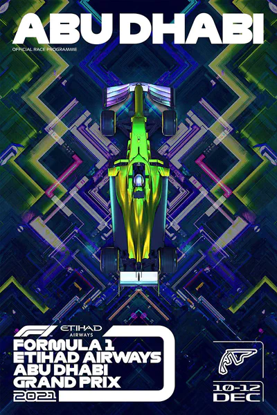 2021-12-12 | Abu Dhabi Grand Prix | Abu Dhabi | Formula 1 Event Artworks | formula 1 event artwork | formula 1 programme cover | formula 1 poster | carsten riede