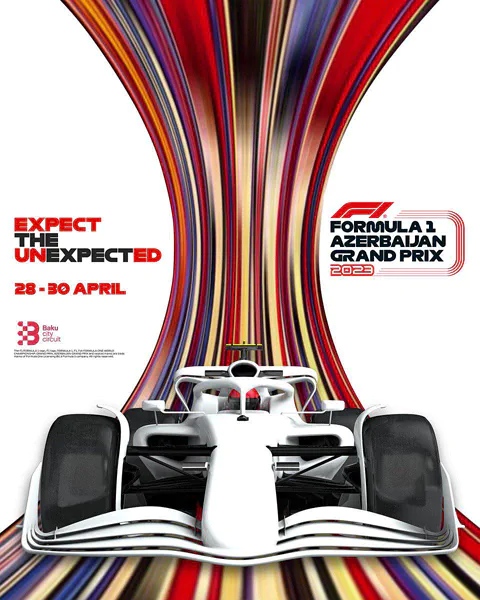 2023-04-30 | Azerbaijan Grand Prix | Baku | Formula 1 Event Artworks | formula 1 event artwork | formula 1 programme cover | formula 1 poster | carsten riede