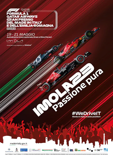 2023-05-21 | Gran Premio Del Made In Italy E Dell`Emilia-Romagna | Imola | Formula 1 Event Artworks | formula 1 event artwork | formula 1 programme cover | formula 1 poster | carsten riede