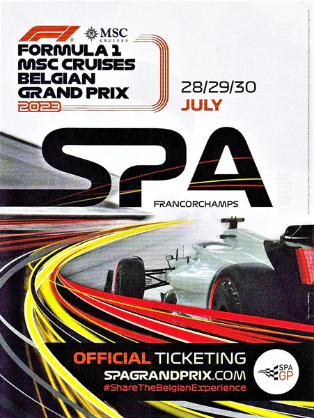2023-07-30 | Grand Prix De Belgique | Spa-Francorchamps | Formula 1 Event Artworks | formula 1 event artwork | formula 1 programme cover | formula 1 poster | carsten riede