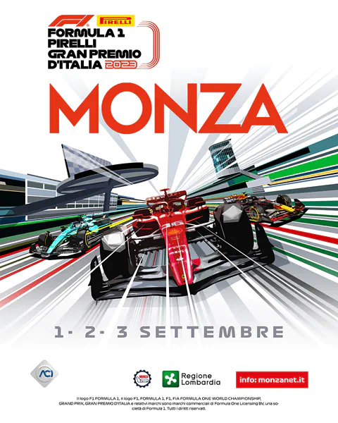 2023-09-03 | Gran Premio D`Italia | Monza | Formula 1 Event Artworks | formula 1 event artwork | formula 1 programme cover | formula 1 poster | carsten riede