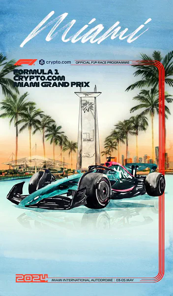 2024-05-05 | Miami Grand Prix | Miami | Formula 1 Event Artworks | formula 1 event artwork | formula 1 programme cover | formula 1 poster | carsten riede