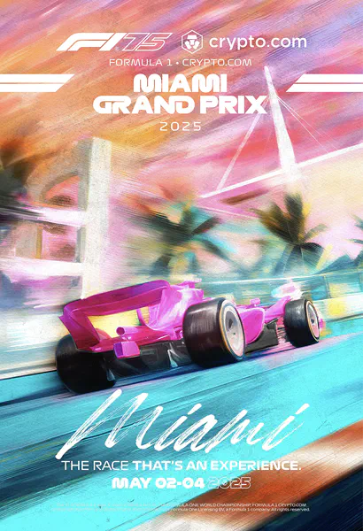 2025-05-04 | Miami Grand Prix | Miami | Formula 1 Event Artworks | formula 1 event artwork | formula 1 programme cover | formula 1 poster | carsten riede
