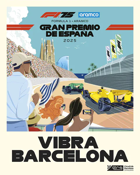 2025-06-01 | Gran Premio De Espana | Barcelona | Formula 1 Event Artworks | formula 1 event artwork | formula 1 programme cover | formula 1 poster | carsten riede