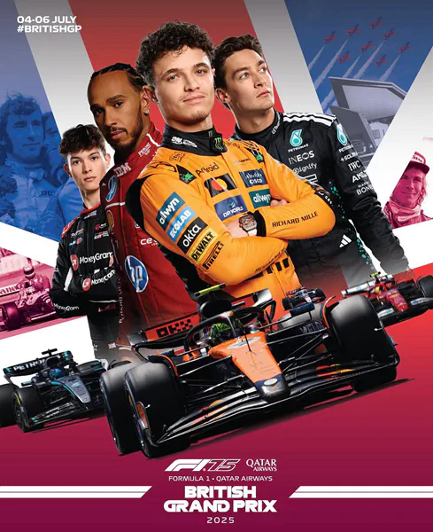 2025-07-06 | British Grand Prix | Silverstone | Formula 1 Event Artworks | formula 1 event artwork | formula 1 programme cover | formula 1 poster | carsten riede