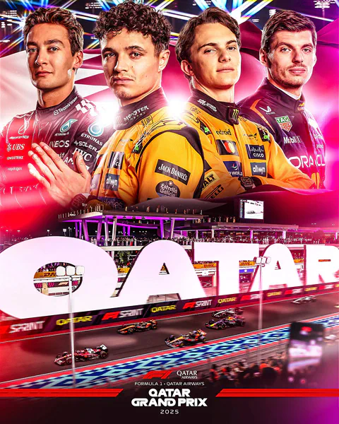 2025-11-30 | Qatar Grand Prix | Lusail | Formula 1 Event Artworks | formula 1 event artwork | formula 1 programme cover | formula 1 poster | carsten riede