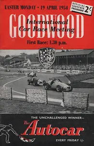 1954-04-19 | Lavant Cup | Goodwood | Formula 1 Event Artworks | formula 1 event artwork | formula 1 programme cover | formula 1 poster | carsten riede
