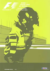 2003-07-06 | Grand Prix De France | Magny-Cours | Formula 1 Event Artworks | formula 1 event artwork | formula 1 programme cover | formula 1 poster | carsten riede