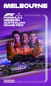 2022-04-10 | Australian Grand Prix | Melbourne | Formula 1 Event Artworks | formula 1 event artwork | formula 1 programme cover | formula 1 poster | carsten riede