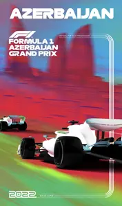 2022-06-12 | Azerbaijan Grand Prix | Baku | Formula 1 Event Artworks | formula 1 event artwork | formula 1 programme cover | formula 1 poster | carsten riede