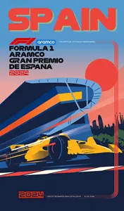 2024-06-23 | Gran Premio De Espana | Barcelona | Formula 1 Event Artworks | formula 1 event artwork | formula 1 programme cover | formula 1 poster | carsten riede