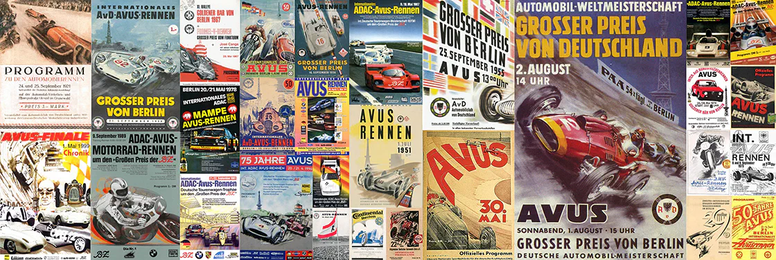 AVUS-Rennplakate | avus event artwork | avus programme cover |  avus poster | carsten riede